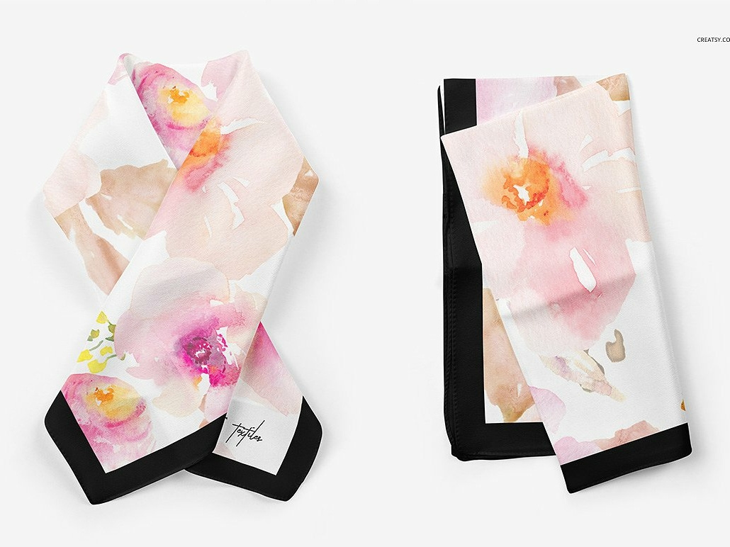 Silk Scarf Mockup Set By Mockup5 On Dribbble