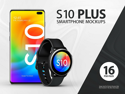 S10 Plus Smartphone Mockups android branding design galaxy mock up mockup mockup set mockups psd realistic s10 mockup s10 plus s10 plus mockup s10 plus smartphone samsung screen smartphone smartphone mockup smartphone mockups template