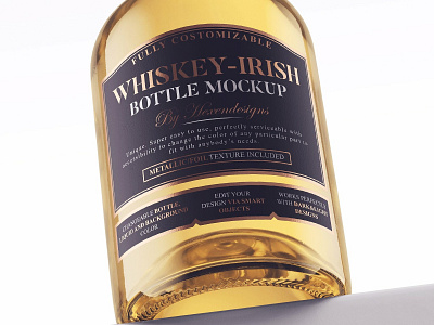 Whiskey-Irish Bottle Mockup bottle bottle mockup bottle mockups branding design glass mock up mockup mockup set mockups package packaging psd template whiskey whiskey bottle whiskey bottle mockup whiskey irish whiskey irish bottle whiskey mockup