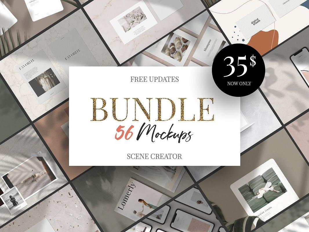 Download Mockup BUNDLE 12in1 + Free Update by Mockup5 on Dribbble