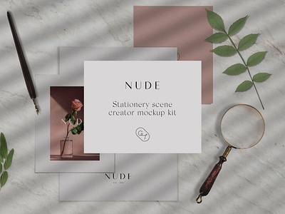 Stationery Scene Creator Mockup branding design mock up mockup mockup set mockups nude organic plants presentation print printing psd scene creator scene creator mockup shadows stationery stationery mockup stationery scene creator template