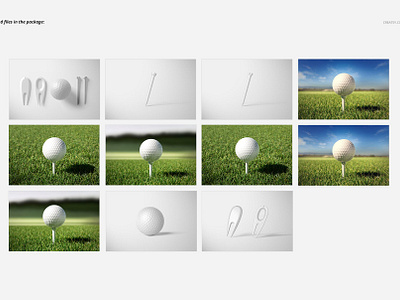 Download Golf Ball Accessories Mockup Set By Mockup5 On Dribbble