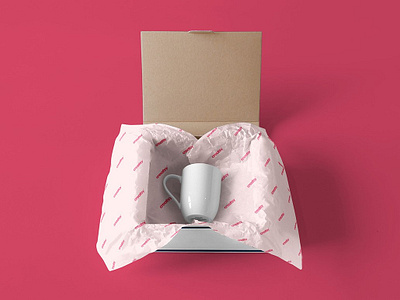 Download Mailing Box Wrapping Paper Mockup By Mockup5 On Dribbble