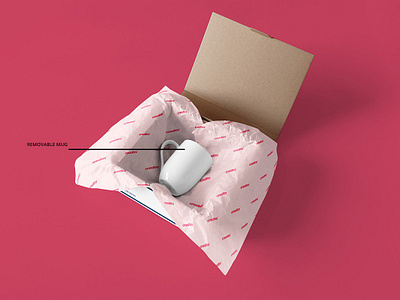 Download Mailing Box Wrapping Paper Mockup By Mockup5 On Dribbble