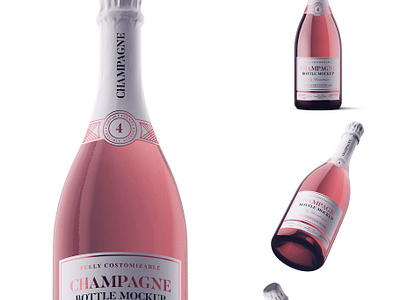 Download Champagne Bottle Mockup By Mockup5 On Dribbble