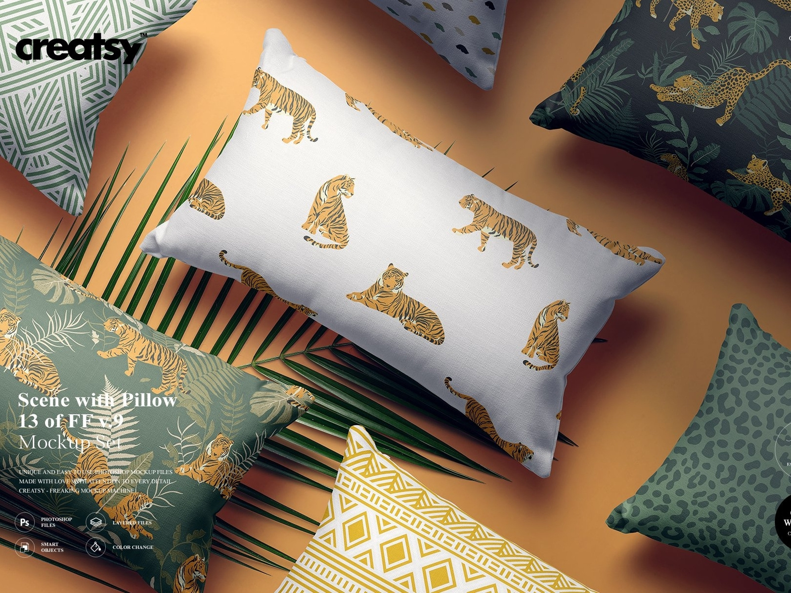 Pillow Mockups designs, themes Piping Pillow Mockup 30x50cm by Mockup5