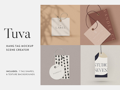 Tuva Hang Tag Mockup Scene Creator branding design hang tag hang tag mockup illustration label label mockup mock up mockup mockup set mockups print printing psd scene creator scene generator tag tag mockup tag scene creator template