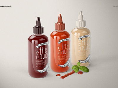 Download Sauce Bottle Mockup Set By Mockup5 On Dribbble