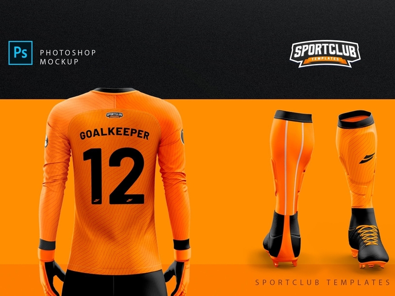 Download Goalkeeper Jersey Or Soccer Kit Mockup Template Design ...