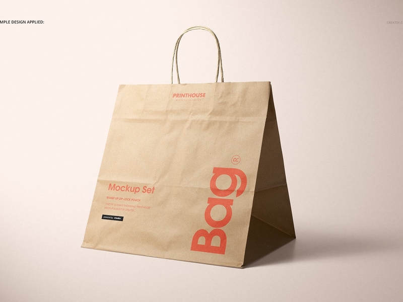 Download Natural Kraft Shopping Bag 1 Mockup by Mockup5 on Dribbble