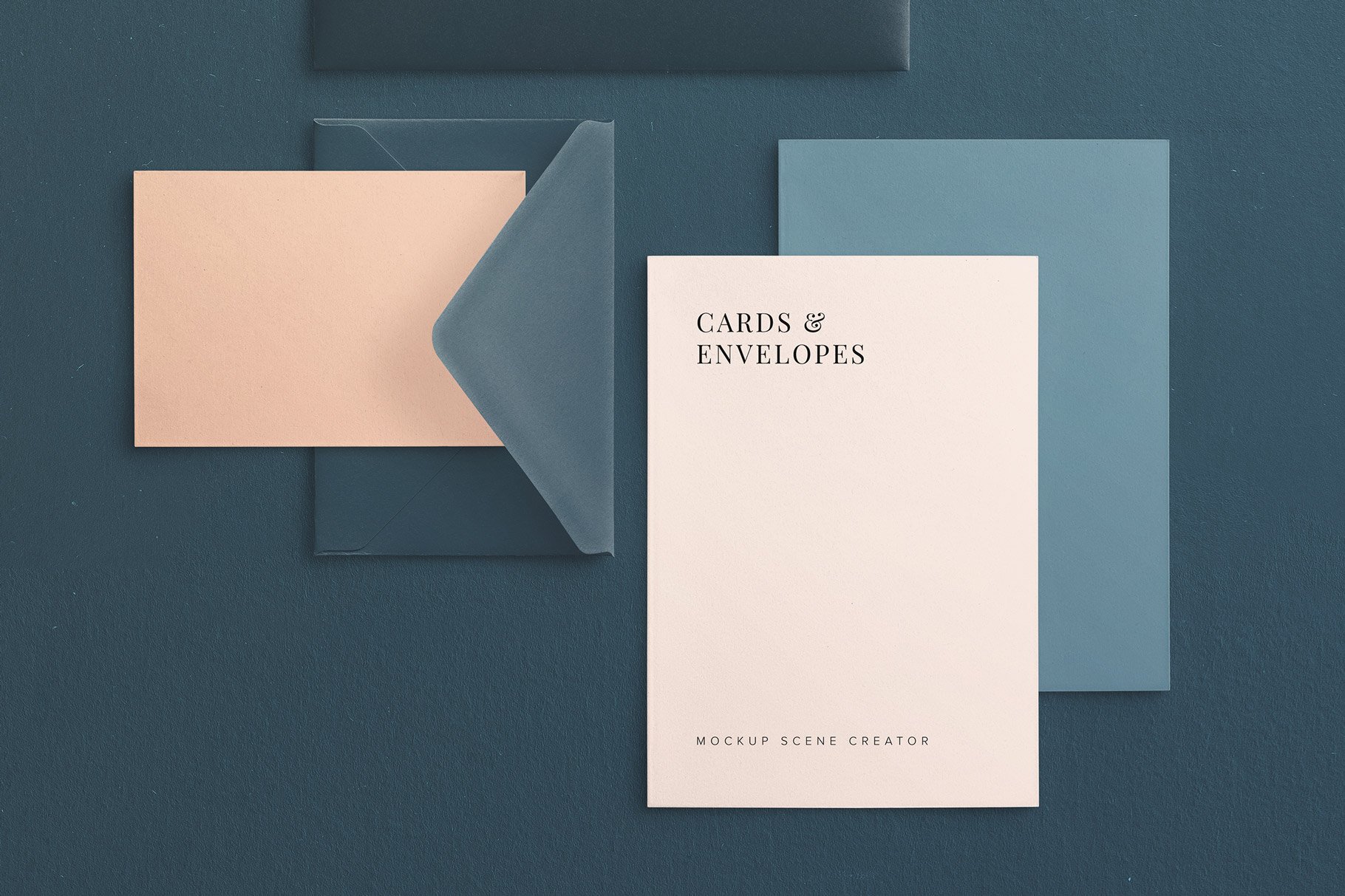 Dribbble Cards And Envelopes Mockup Scene Creator Example Customscene By Mockup