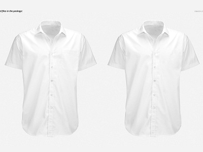 Short Sleeve Dress Shirt Mockup By Mockup5 On Dribbble