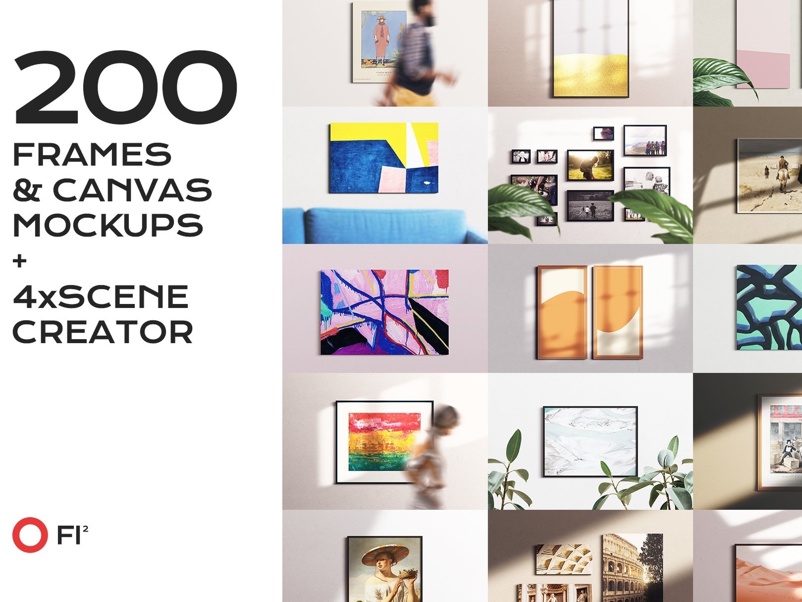 Download 200 frame & canvas mockup bundle by Mockup5 on Dribbble