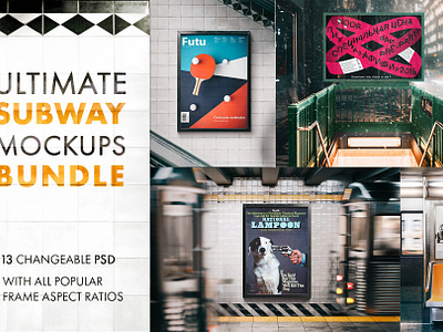 Download Ultimate Subway Nyc Mockup Bundle By Mockup5 On Dribbble