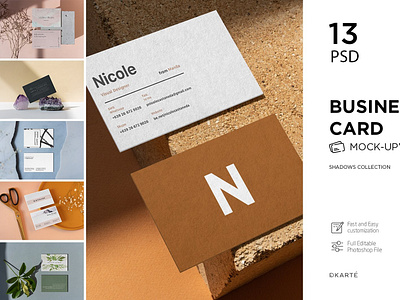 Business Card Shadows Collection branding business business card business card shadows business mockup card card design card mockup card mockup set card shadows cards collection design mock up mockup mockups print print design print mockup template