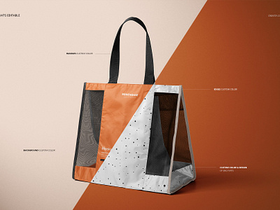 Download Mesh Shopping Tote Bag Mockup Set By Mockup5 On Dribbble