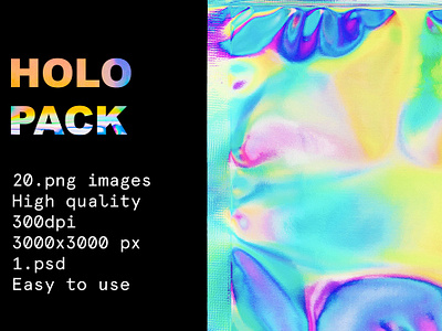 Download HOLO - Holographic Pack Mockup by Mockup5 on Dribbble