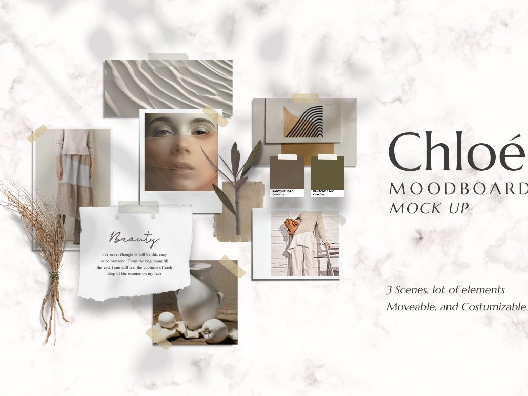 Chloe Moodboard Mockup by Mockup5 on Dribbble