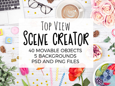 Scene Creator Top View blog blog photos branding custom scene design flat flat lay flat lay creator image mock up mockup mockups photography scene creator scene creator mockup scene generator stock template top view top view mockup