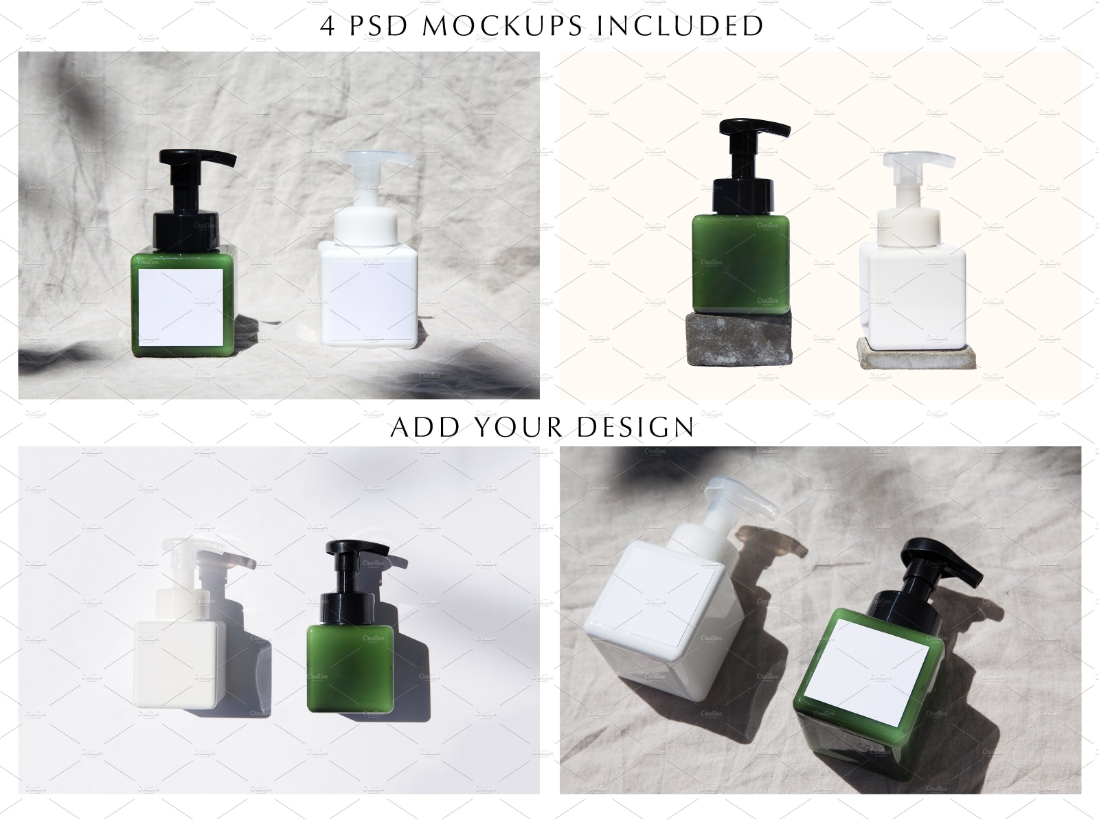 Download Square Pump Bottle Mockup by Mockup5 on Dribbble