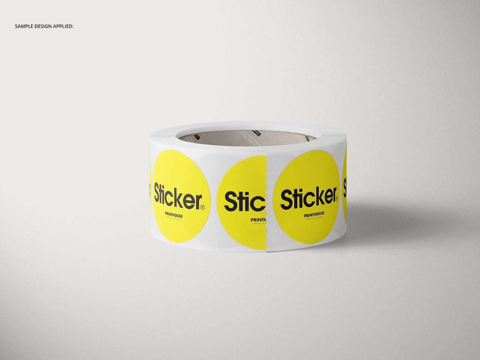 Download Round Roll Stickers Mockup Set by Mockup5 on Dribbble