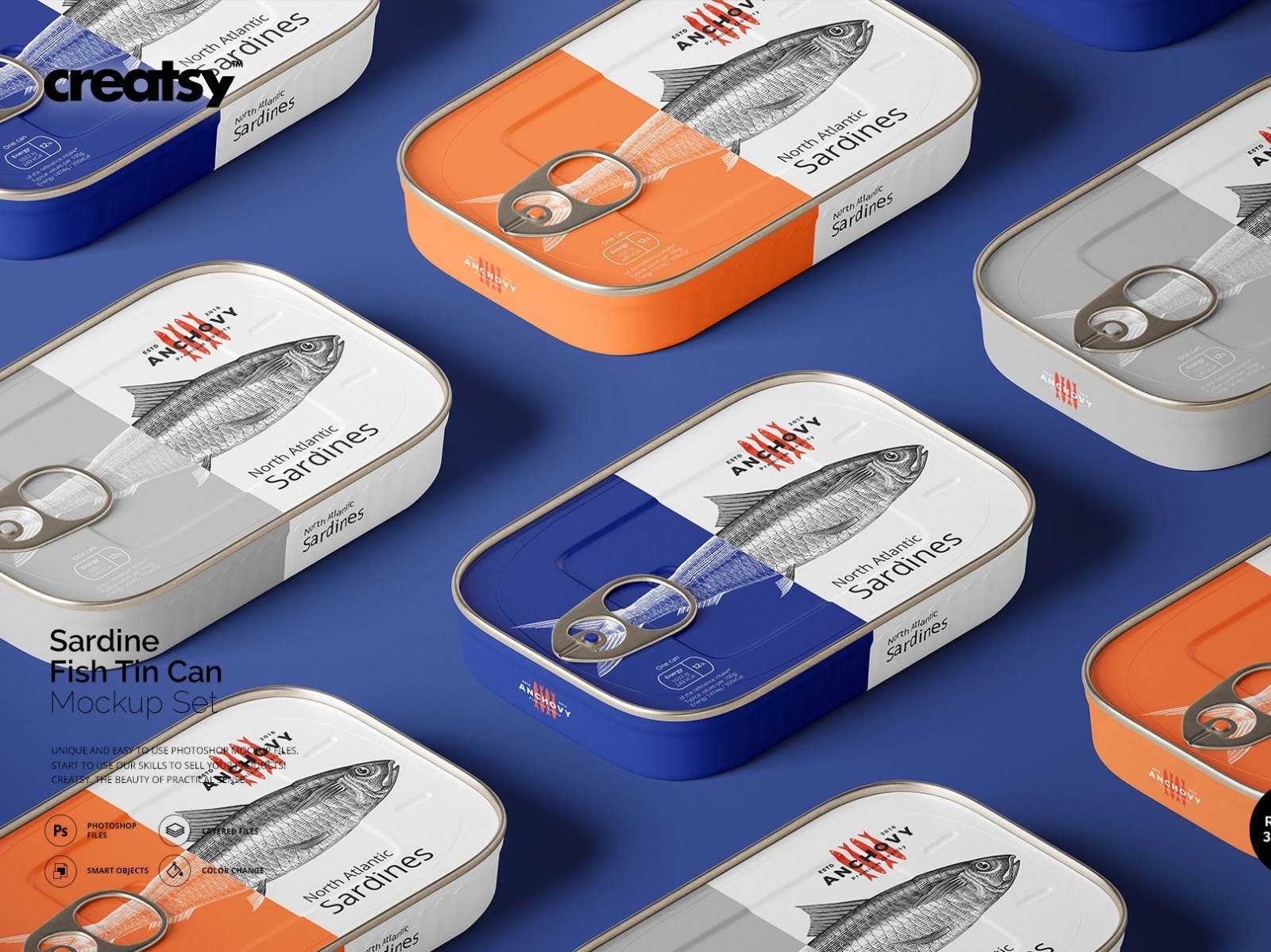 Download Sardine Fish Tin Can Mockup Set by Mockup5 on Dribbble