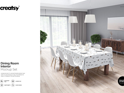 Dining Room Interior Mockup branding curtains design dining interior dining room dining room interior dining room mockup interior interior mockup mock up mockup mockup set mockups psd room room design room interior style table template