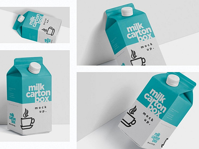 Juice - Milk Mockup - 500ml Carton art box carton design juice juice mockup juice mockups milk milk mockup milk mockups mock up mockup mockup set mockups package package mockup packaging packaging mockups psd template