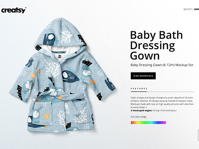 Download Baby Bath Dressing Gown Mockup Set By Mockup5 On Dribbble