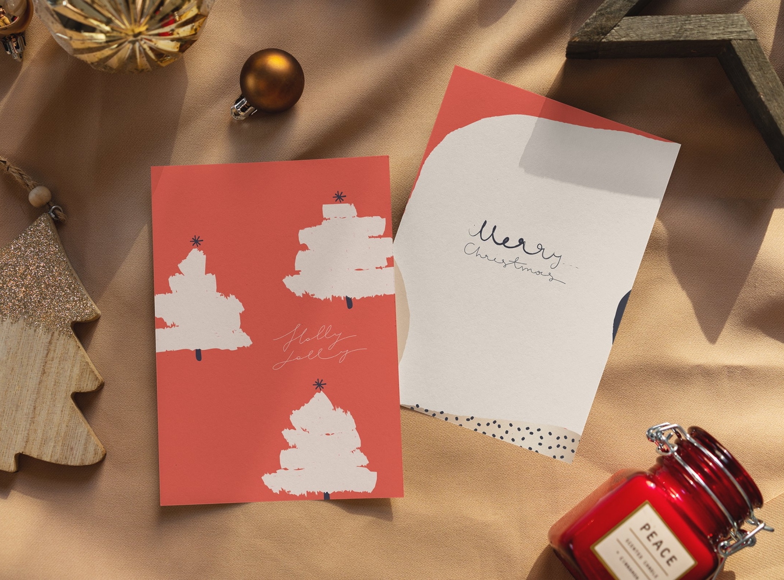 Download Christmas Postcard Mock Ups By Mockup5 On Dribbble PSD Mockup Templates