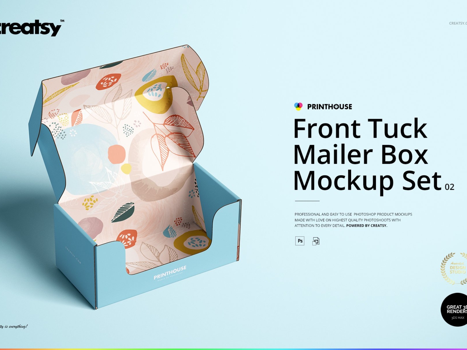 Download Front Tuck Mailer Box Mockup Set 02 by Mockup5 on Dribbble