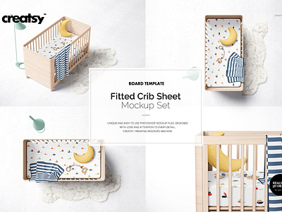 Fitted Crib Sheet + Adds Mockup Set add adds crib crib mockup crib mockups crib sheet design fitted crib fitted crib mockup fitted crib mockups mock up mockup mockup set mockups mockups set pattern pillow psd rug template