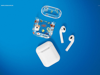 AirPods Clear Case Mockup Set 01 airpod airpods airpods case apple art directions case case mockup case mockups clear clear case creative design iphone mobile mock up mockup mockup set mockups printing template