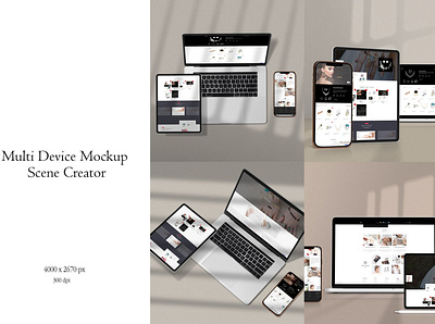 Multi Device Mockup - Scene Creator art design designer device device mockup device mockups minimal minimal design minimal mockup mock up mockup mockup set mockups multi device multi device mockup psd scene scene creator scene design template