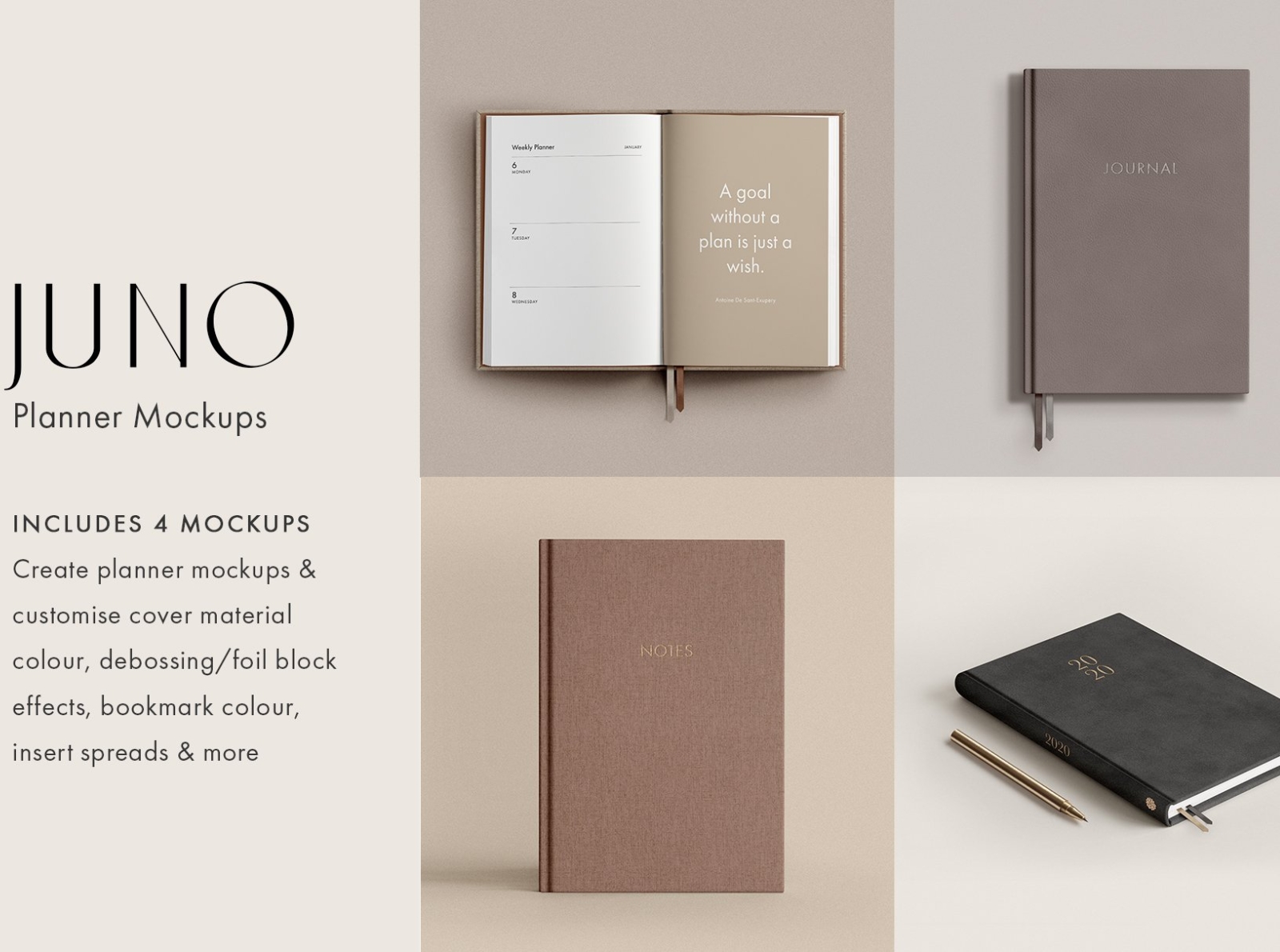 Download Juno - Planner Mockup Collection by Mockup5 on Dribbble