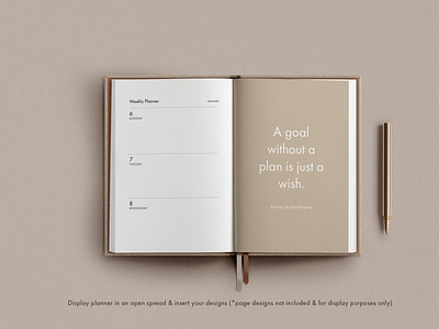 Download Juno Planner Mockup Collection By Mockup5 On Dribbble