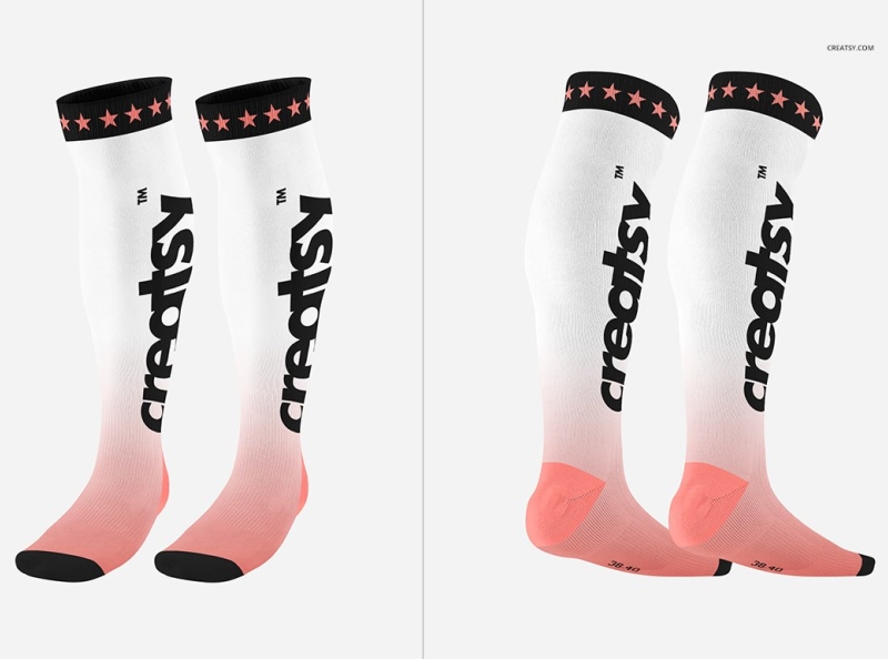 Download Socks Knee High Mockup Set By Mockup5 On Dribbble PSD Mockup Templates