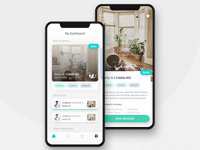 Property management app card design design app mobile property ui ui ux uidesign ux