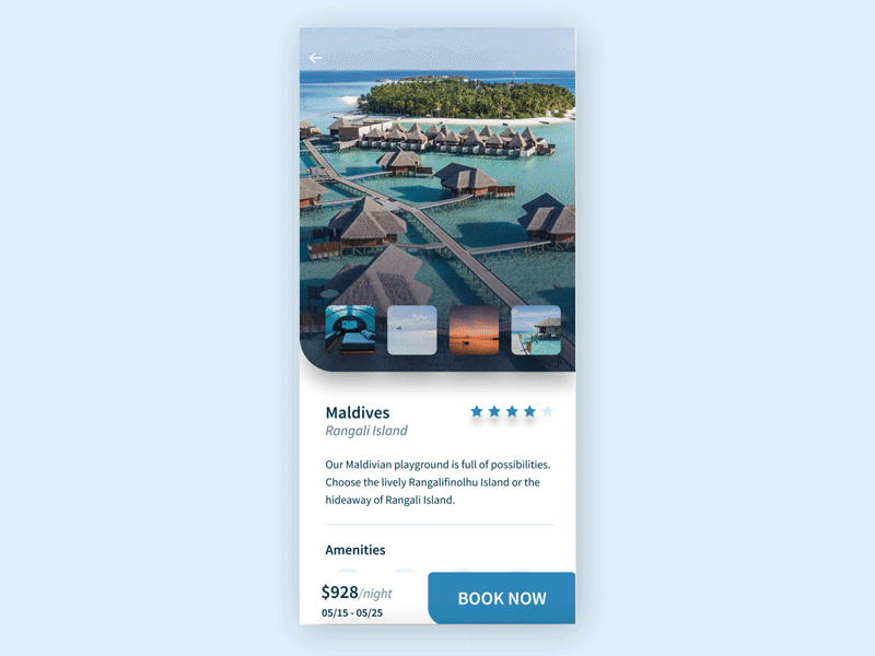 Hotel booking app app appdesign booking card dailyui design hotel mobile ui uidesign ux