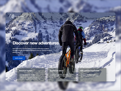 Find New Worlds adobe xd adventure climbing creative design landscape places site skydive skydiving snowboard snowboarding sport sports travel traveling travelling ui website website design