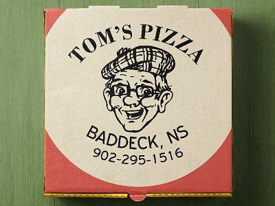 Tom's Pizza advertising cartoon comic digital graphic graphic design logo portrait product