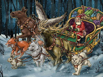 Winter's ride book book cover color colourful comic graphic novel illustration