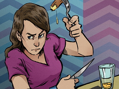 Angry Breakfast 02 art colourful comic graphic novel illustration ink