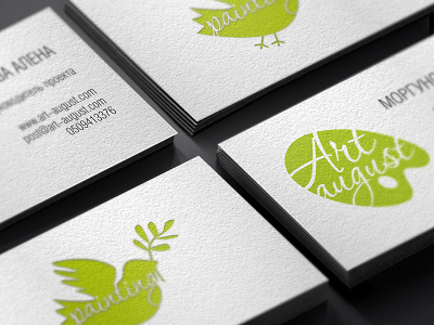 Art August business cards art bird branding business card corporate identity design logo