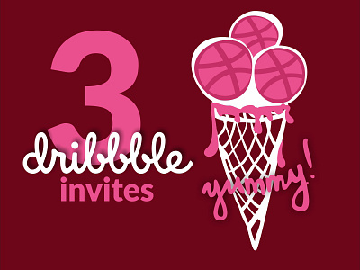 3 dribbble invites