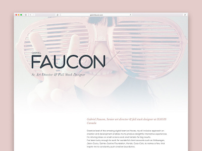 new website - gabrielfaucon.com art direction design fif7y portfolio web design