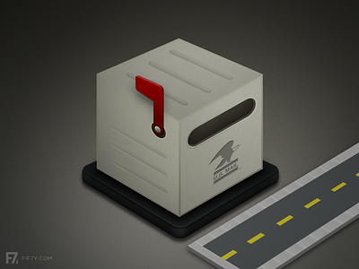 Boss • Mail 3d boss dark design fif7y icon mac mail mailbox osx perspective