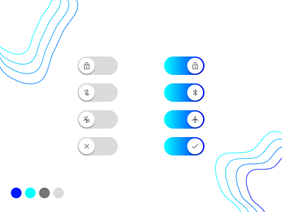 Gradient Toggles blue figma gradient gradients graphic design graphics designer icons illustrator minimal photoshop toggle toggle switch toggles ui uiux white