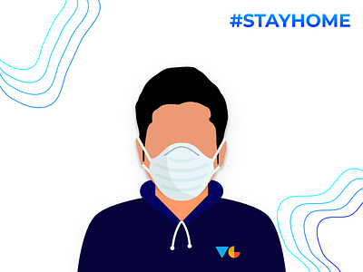 Stay Home covid19 figma flat identity illustration illustrator logo minimal photoshop stayhome staysafe vector wfh workfromhome