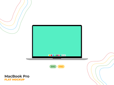 MacBook Pro Flat Mockup apple flat freebie freebies graphics designer illustration illustrator macbook macbook mockup macbookpro minimal mockup png svg